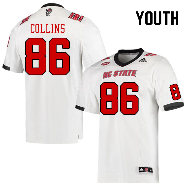 Youth #86 Dacari Collins NC State Wolfpack College Football Jerseys Stitched Sale-White